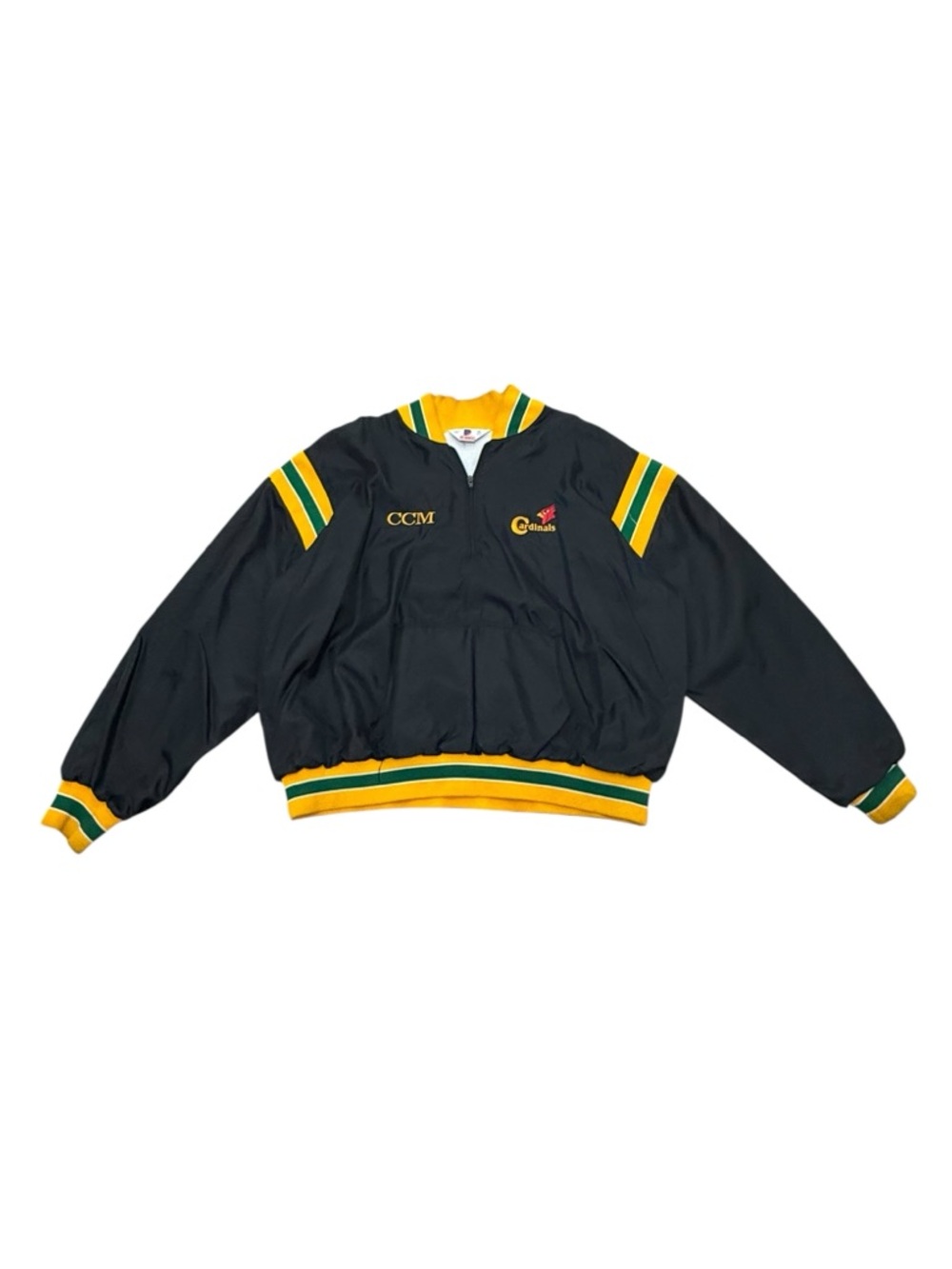 Men’s Vintage Rennoc 80s St. Louis Cardinals CCM Nylon Jacket Black Gold